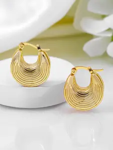 Rubans 18K Gold Plated Tarnish-Free Waterproof Demi Fine Demi-Fine Hoop Earrings