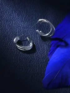 Accessorize Chunky Twist Circular Half Hoop Earrings