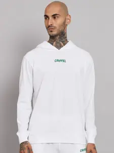 GRIFFEL Men Solid Hooded Sweatshirt