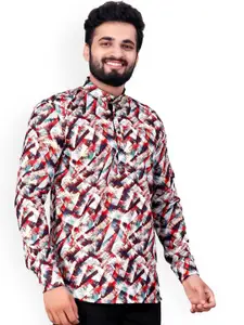 Valencia Fashion Geometric Printed Mandarin Collar Kurta