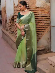 LeeliPeeri Designer Zari Organza Saree