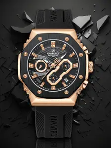 Naviforce Men Dial & Straps Analogue Multi Function Watch NF8035G RGBB
