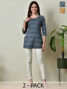 KALINI Floral Printed Pure Cotton Kurti