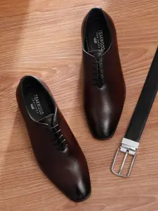 Teakwood Leathers Men Lace-Ups Textured Formal Oxfords