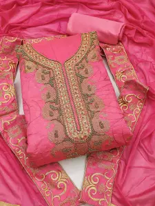 KIMISHA Beads & stones Embroidered Unstitched Dress Material