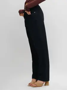 FREAKINS Women Cotton Mom Fit High-Rise Stretchable Jeans