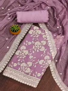 Peachmode Embroidered Unstitched Dress Material