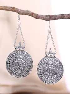 PANASH Silver Plated Circular Chandbalis