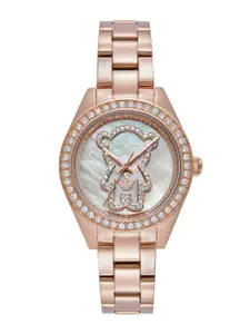 Emporio Armani Women Embellished Dial & Stainless Steel Straps Analogue Watch AK_AR11613