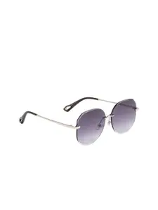 PERKEY Women Oversized Sunglasses with UV Protected Lens PRKY0015-C1-Grey