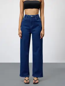 FREAKINS Women Cotton Straight Fit High-Rise Stretchable Jeans