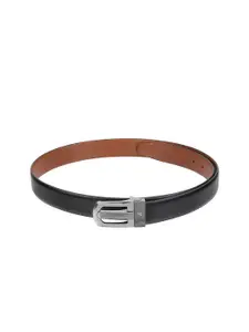 Mochi Men Textured Push Pin Closure Leather Reversible Belt
