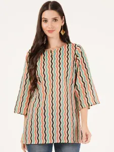 COTLAND FASHION Geometric Printed Pure Cotton Kurti