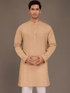 House of Pataudi Floral Embroidered Pure Cotton Chikankari Straight Kurta