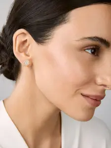 MINUTIAE Rose Plated Circular Kundan Studs