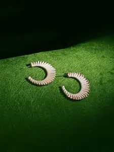 Accessorize Threaded Circular Brass Drop Earrings