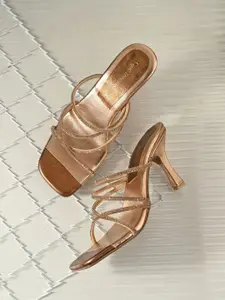 CLOG LONDON Women Embellished Open Toe Slim Heels