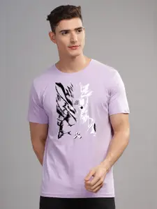 ADRO Men Typography Printed Raw Edge T-shirt