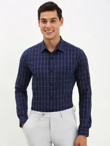 Allen Solly Men Spread Collar Checked Polycotton Slim Fit Formal Shirt