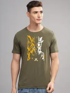 ADRO Men Printed Raw Edge T-shirt
