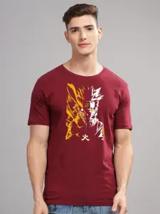 ADRO Men Printed Raw Edge T-shirt