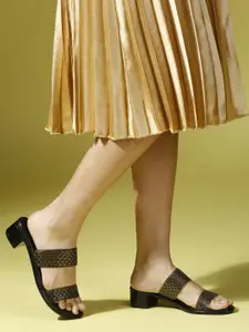 Inc 5 Embellished Open Toe Block Heels