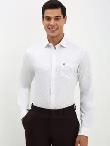 Allen Solly Men Spread Collar Floral Printed Cotton Slim Fit Formal Shirt