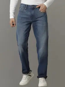 Voi Jeans Men Mid-Rise Slim Fit Low Distress Light Fade Stretchable Jeans