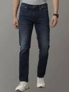 Voi Jeans Men Mid-Rise Slim Fit Low Distress Light Fade Stretchable Jeans