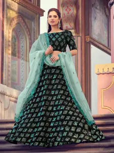 Fusionic Embroidered Semi-Stitched Lehenga & Unstitched Blouse With Dupatta