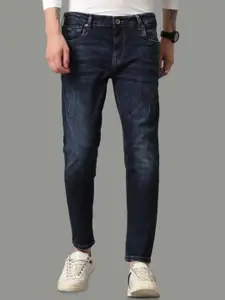 Voi Jeans Men Mid-Rise Skinny Fit Mildly Distressed Light Fade Stretchable Jeans