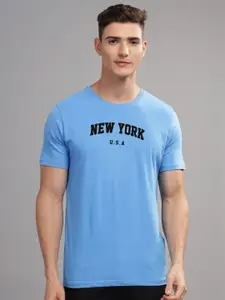 ADRO Men Typography Printed Applique T-shirt