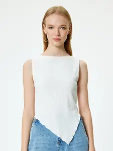 Koton Women Geometric Printed Square Neck Polyester Top