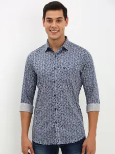 Allen Solly Men Spread Collar Floral Printed Cotton Slim Fit Casual Shirt