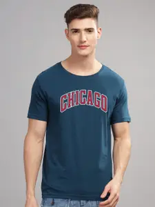 ADRO Men Typography Printed Applique T-shirt