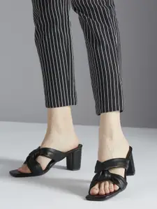 Inc 5 Block Heels Square Toe Sandals