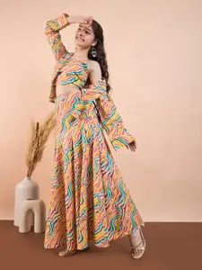 Stylo Bug Girls Printed Cotton Ready to Wear Lehenga & Choli