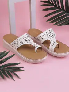 WALKWAY by Metro Women One Toe Flats with Laser Cuts