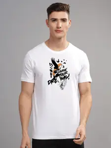 ADRO Men Typography Printed Applique T-shirt