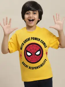 Kids Ville Boys Spiderman Printed Round Neck Cotton T-shirt