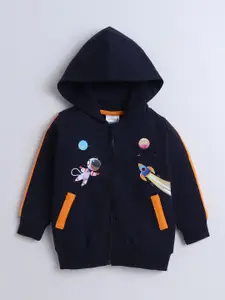 BUMZEE Boys Printed Hooded Sweatshirt