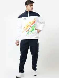 Shiv Naresh Men Printed Mid Rise Tracksuits