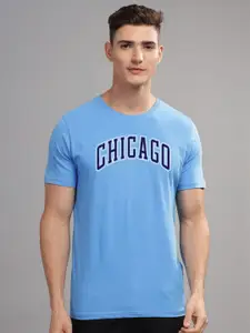 ADRO Men Typography Printed Raw Edge T-shirt