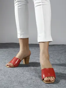 Inc 5 Women Synthetic Open Toe Block Heels