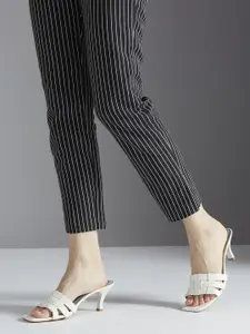 Inc 5 Women Textured Kitten Heels Sandals