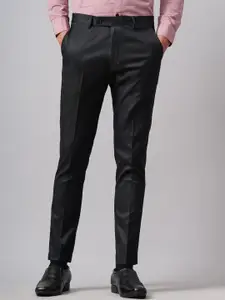PAUL STREET Men Urban Slim Mid-Rise Slim Fit Formal Trousers