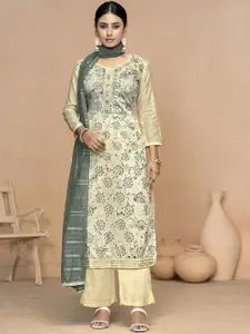 MANVAA Embellished Zari Work Unstitched Dress Material