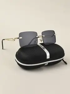 IDOR Women Square Sunglasses with UV Protected Lens IDOR-5279-BLK