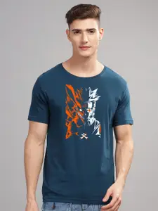 ADRO Men Printed Raw Edge T-shirt