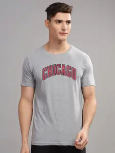 ADRO Men Typography Printed Raw Edge T-shirt